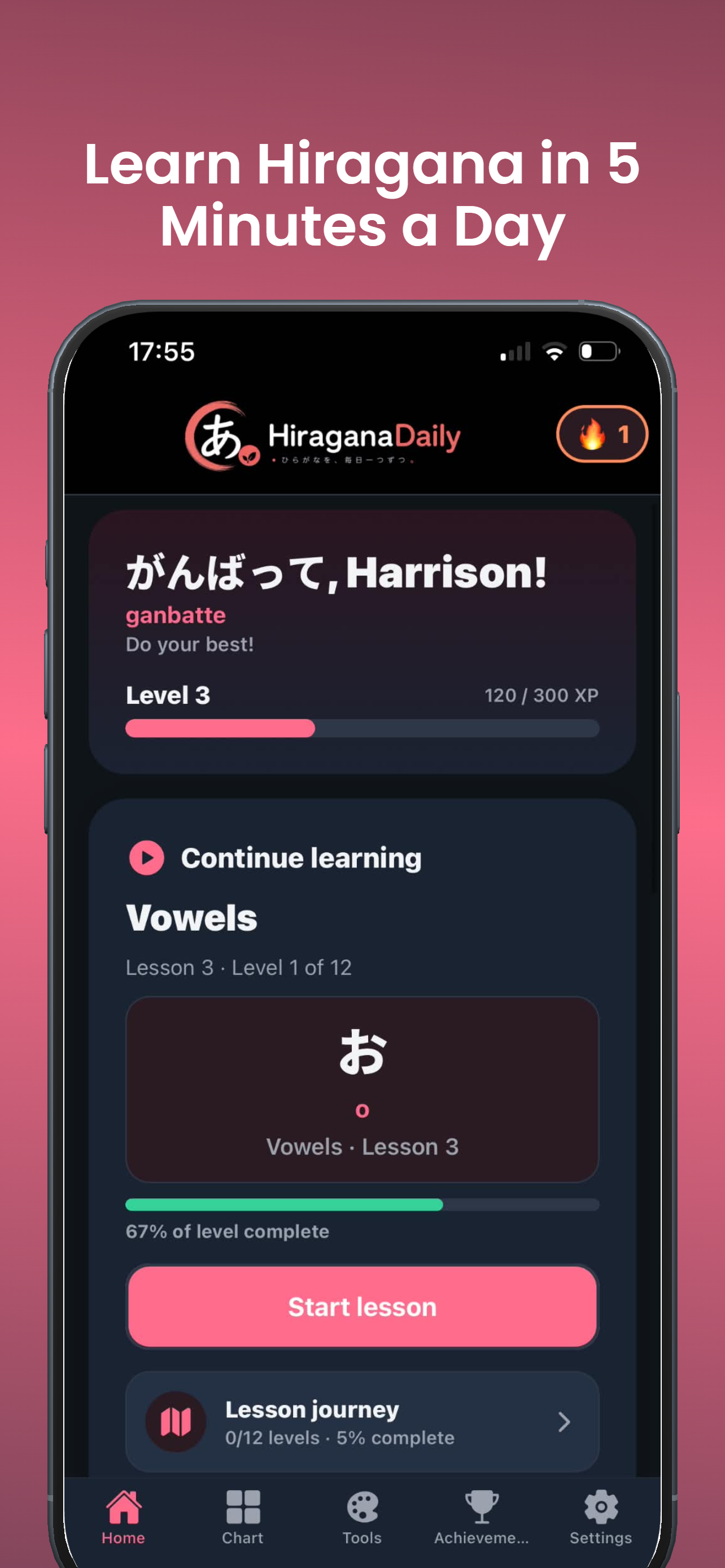 Hiragana Daily iPhone screenshot