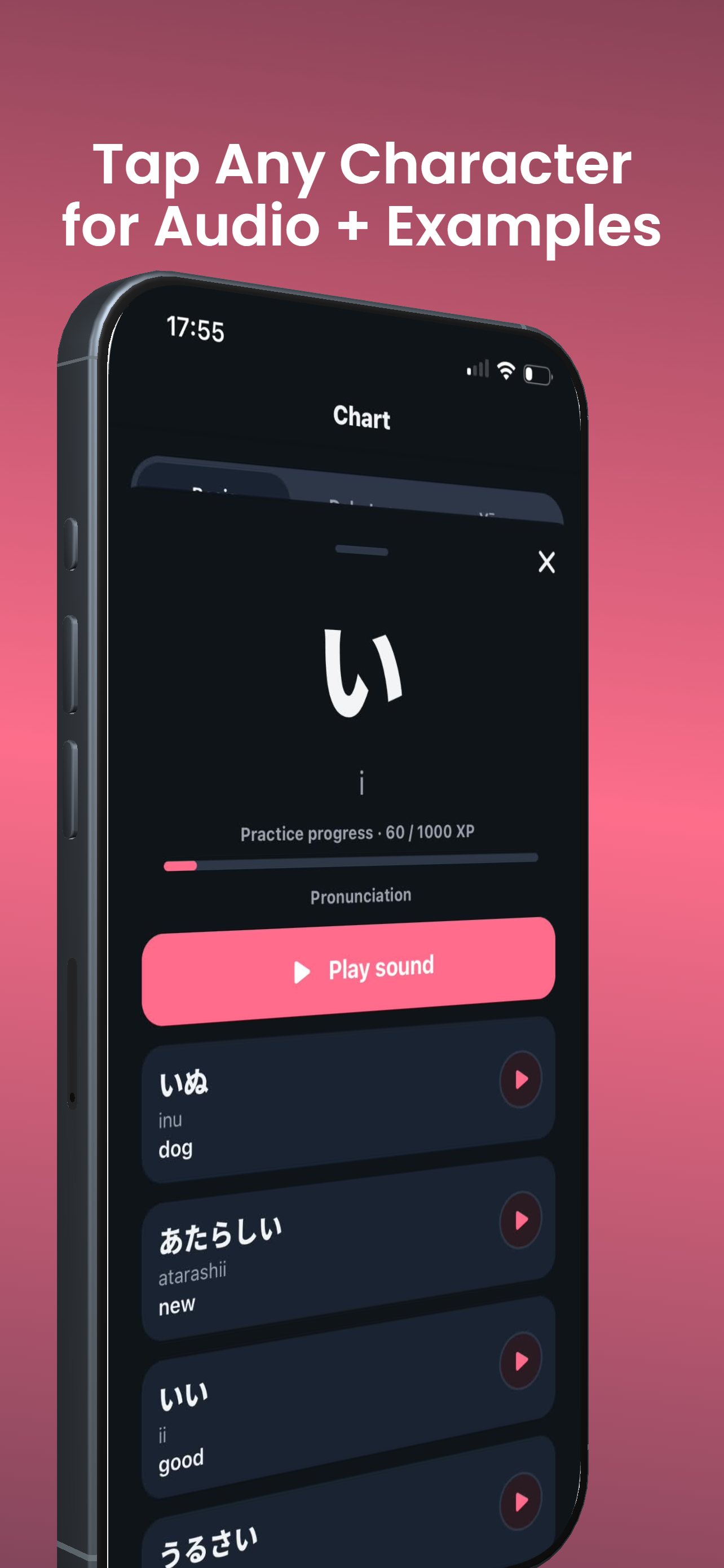 Hiragana Daily iPhone screenshot